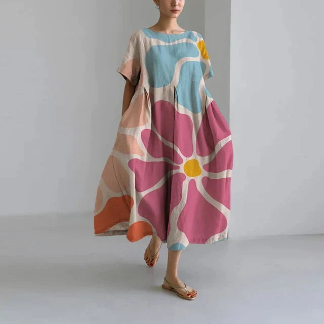 Robe Florale Ample pour Femme | Décontractée et Élégante