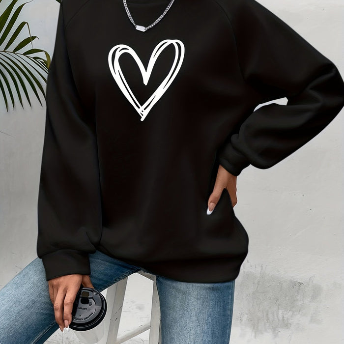 Charlotte - Sweat Chic Imprimé Cœur