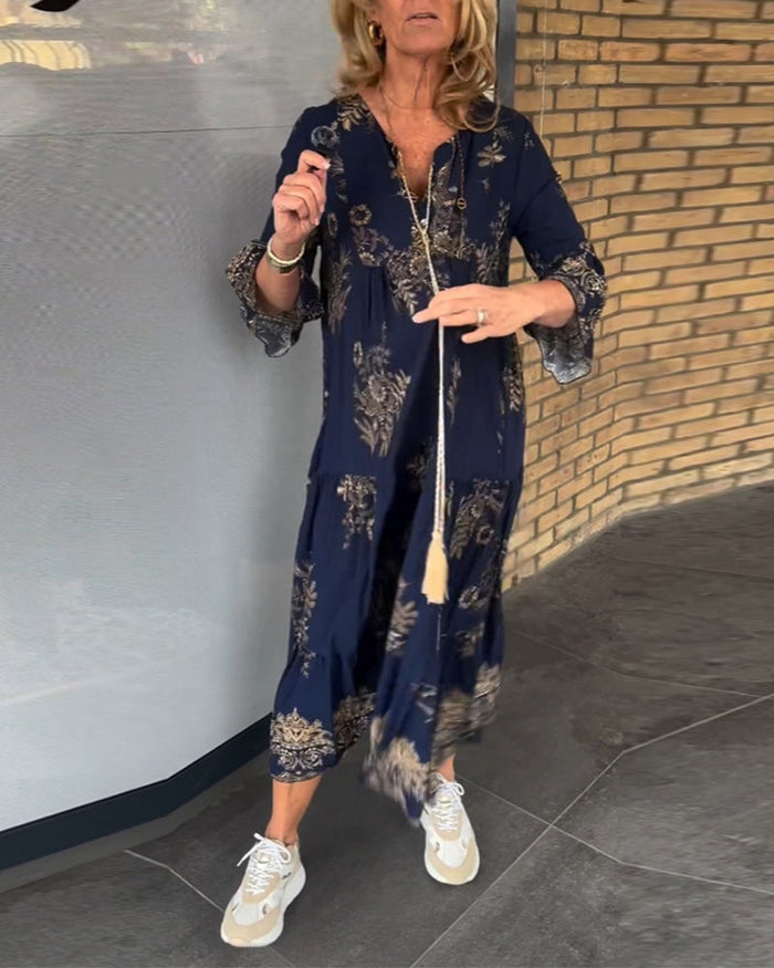 Véronique - Robe Longue Bohème Fleurie Femme