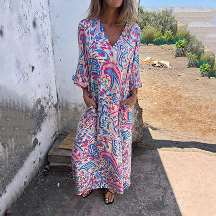 Laurence - Robe Longue Bohème Légère Femme