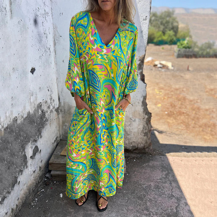Laurence - Robe Longue Bohème Légère Femme