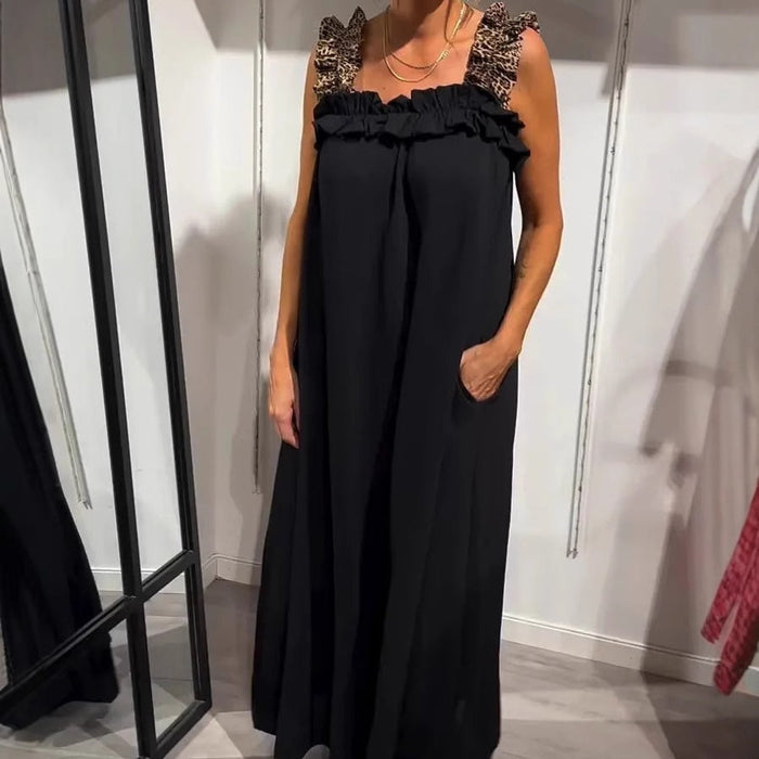 Marlène - Robe Longue Sans Manches à Poches