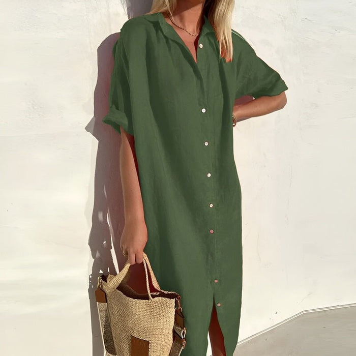 Gabrielle - Robe Chemise - Casual, Chic, Décontracté - Femme