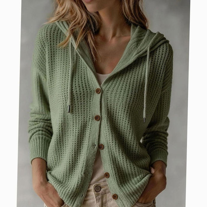 Florence - Cardigan Élégant Capuche Boutonné