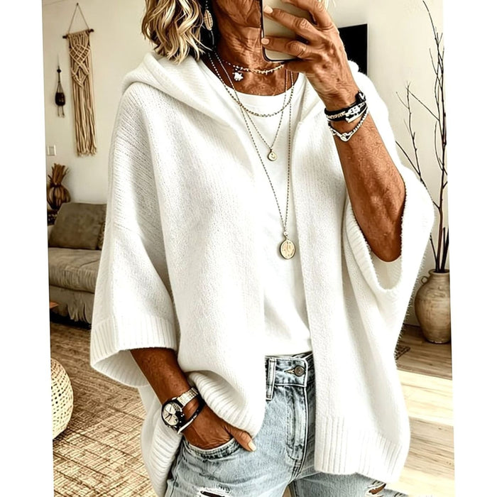 Caroline - Cardigan Élégant Oversize Capuche