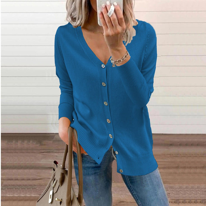 Charlotte - Cardigan Élégant Long Boutonné