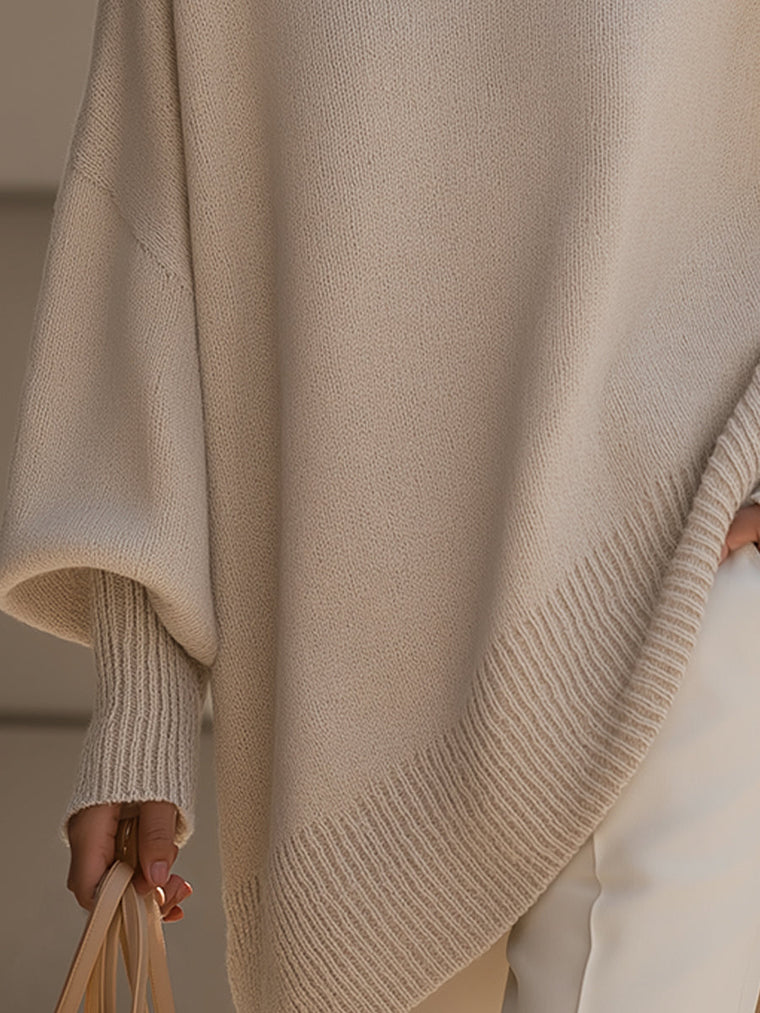 Yasmine – Poncho oversize femme élégant