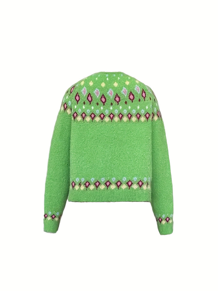 Delphine - Cardigan Féminin Boutonné Brodé