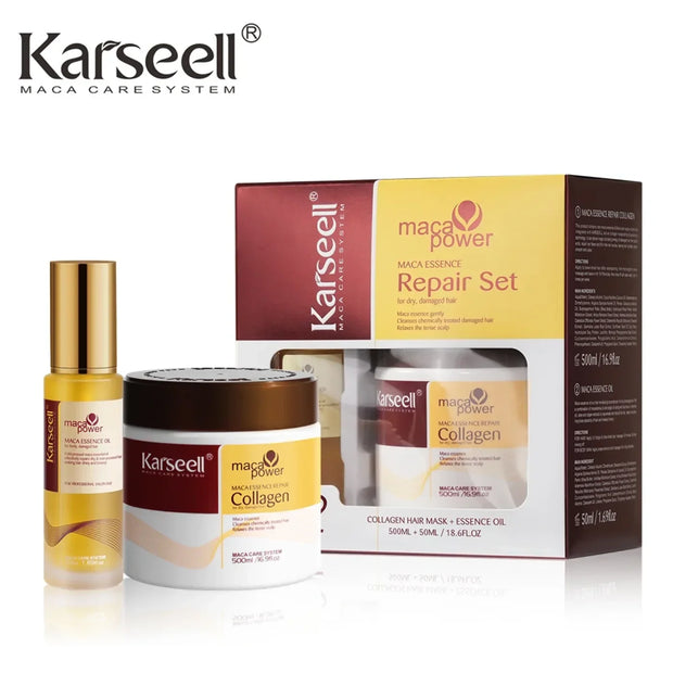 Rituel Maca & Collagène : masque 500 ml et huile 50 ml