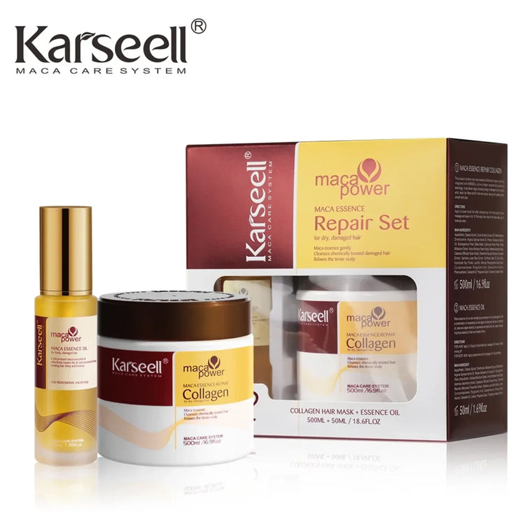 Rituel Maca & Collagène : masque 500 ml et huile 50 ml