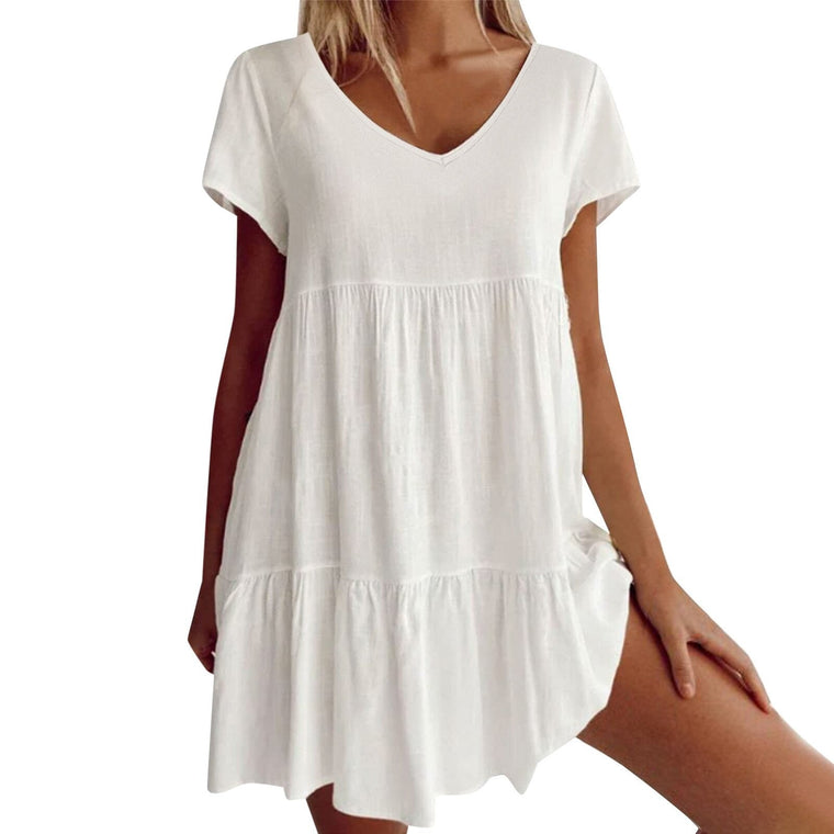 Delphine - Robe Mini d'Été Légère