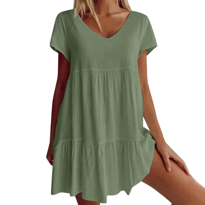 Delphine - Robe Mini d'Été Légère