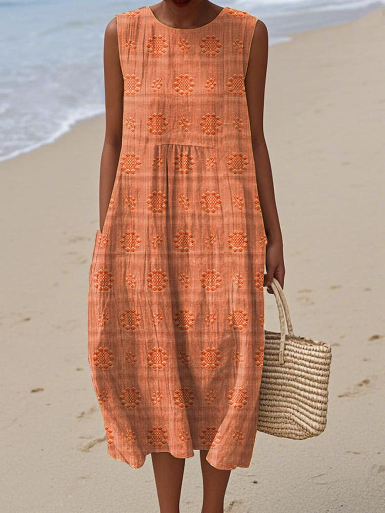 Robe Vintage Femme Avec Détails Floraux - Julie
