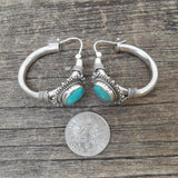 Chic™ | Boucles d'oreilles rétro turquoise — Doumira