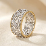 Bague ornée en argent et or — Doumira