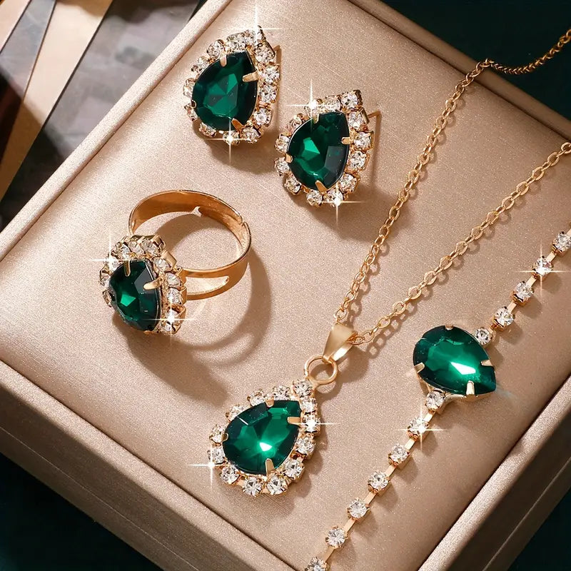 Ensemble de Bijoux Elisandre Vermont | Or — Doumira