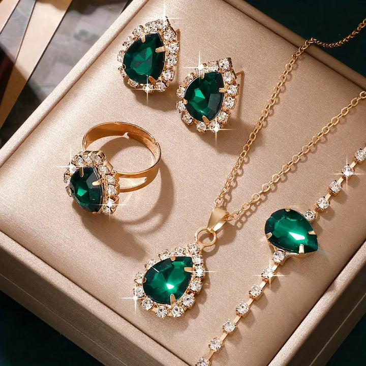 Ensemble de Bijoux Elisandre Vermont | Or — Doumira