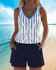 Caroline - Ensemble Plage Chic Col V
