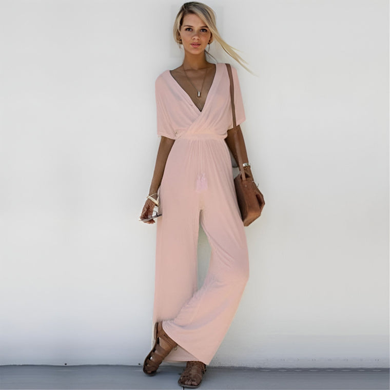 Clémence - Combinaison Estivale Fluide Avec Tissu Léger Et Style Tendance