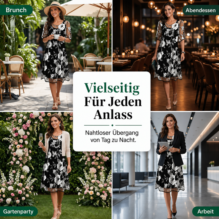 Yolanda - Élégante Robe en Mousseline Fleurie