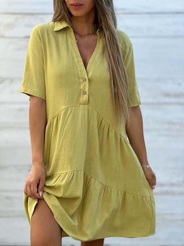 Karine - Robe Chemise Décontractée Femme
