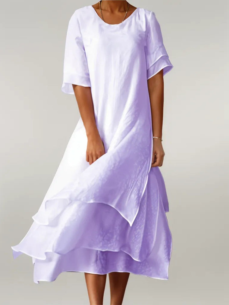 Sandra - Robe en Lin Chic à Volants