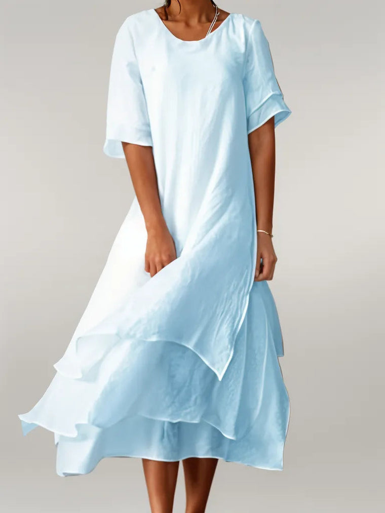 Sandra - Robe en Lin Chic à Volants