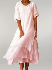 Sandra - Robe en Lin Chic à Volants