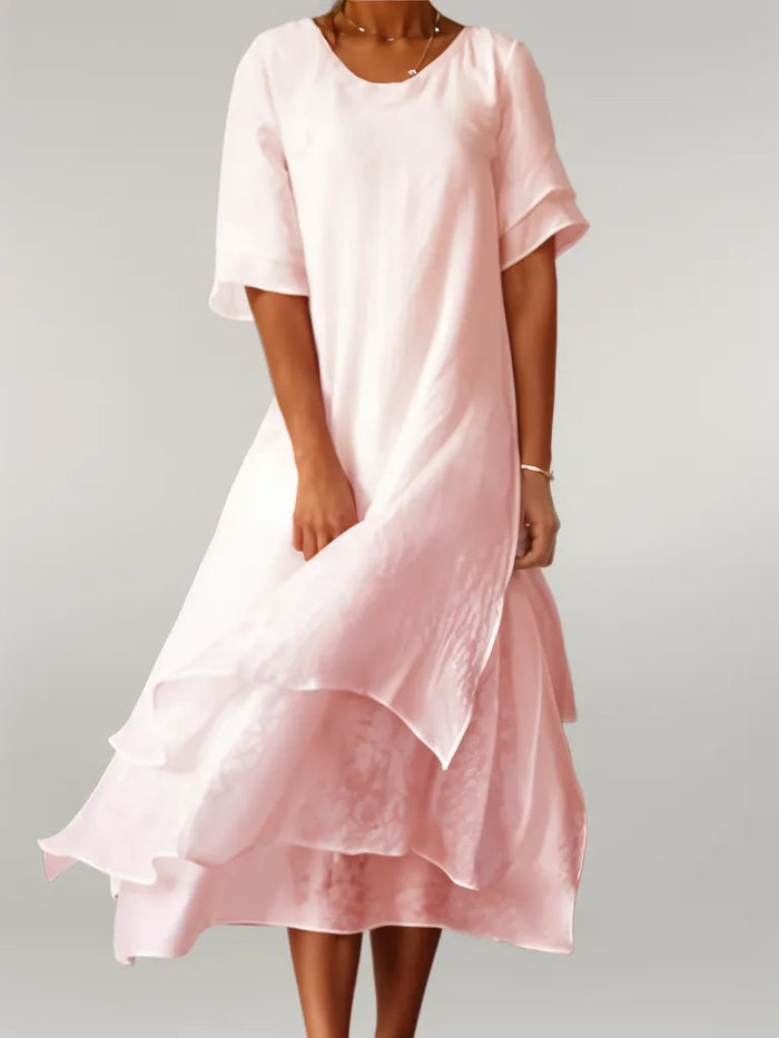 Sandra - Robe en Lin Chic à Volants