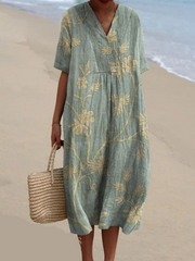 Robe d’Été à Imprimé Fleuri pour Femme | Confort et Style