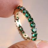 Bague Éternité Émeraude en Or — Doumira