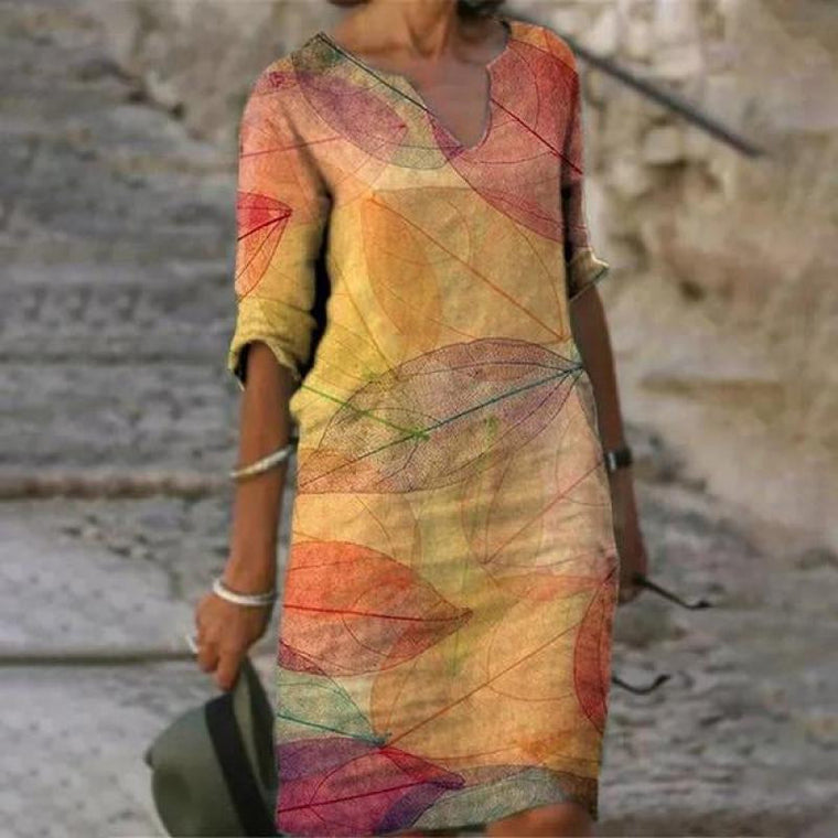 Camille - Robe Lin Fleurie Fluide