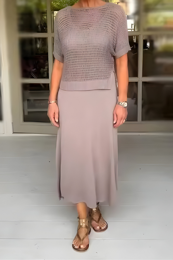 Valérie - Ensemble Maille Ajourée Femme