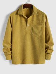 Adrien - Pull Velours Côtelé Tissu Élégant Homme