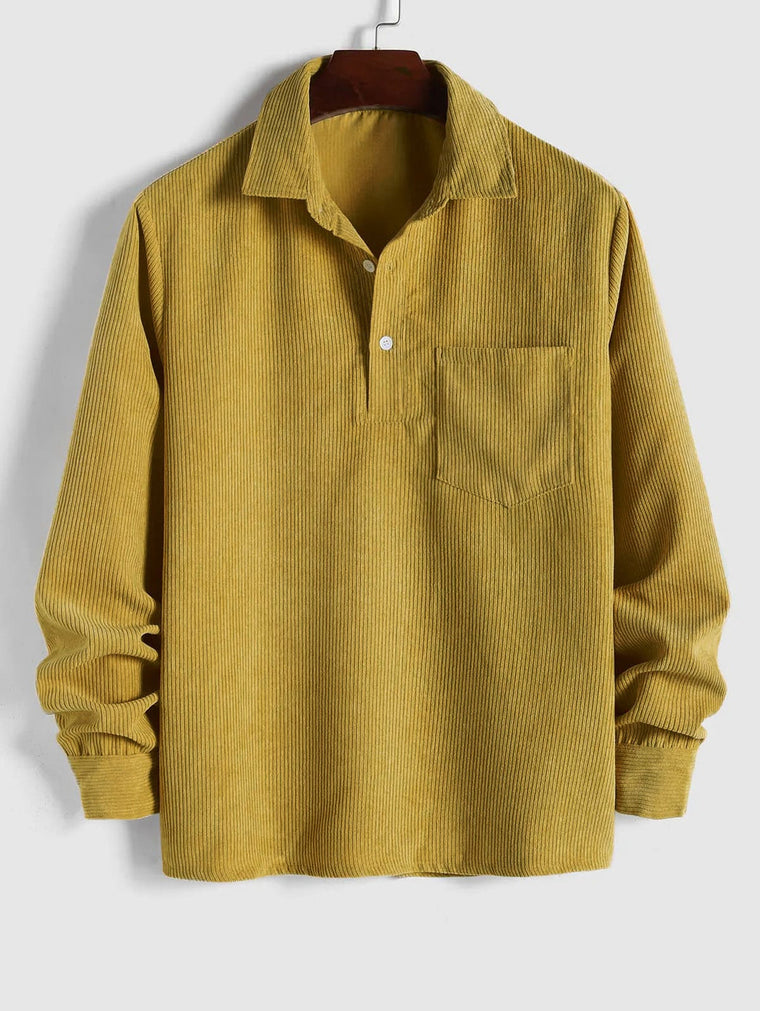 Adrien - Pull Velours Côtelé Tissu Élégant Homme