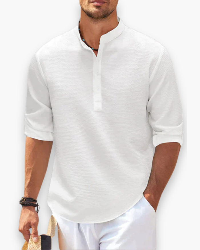 Chemise Décontractée Col Ouvert Pour Homme | Légère Et Stylée