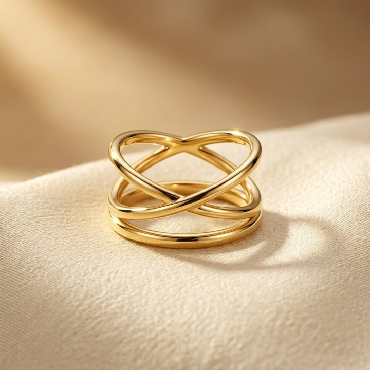 Bague Enveloppante Minimaliste en Or — Doumira