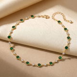 Collier Station Émeraude en Or — Doumira