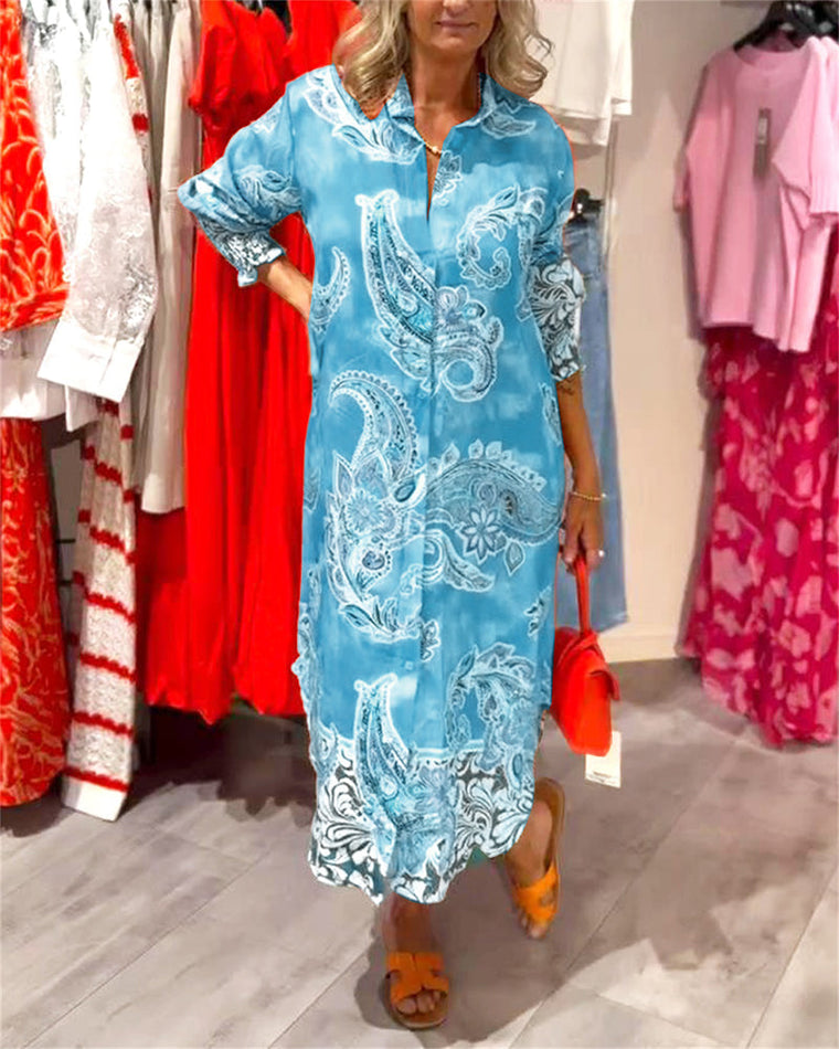 Nadège - Robe Chemise Longue Bohème Femme