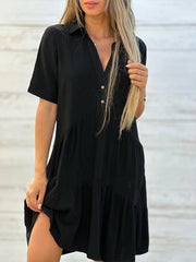 Karine - Robe Chemise Décontractée Femme