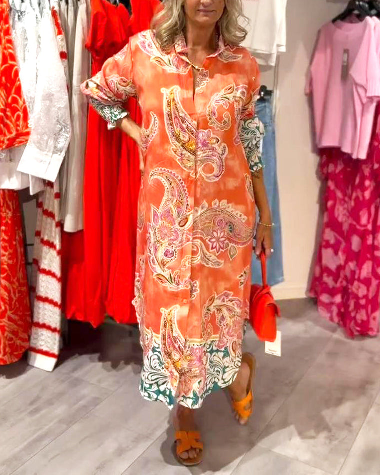 Nadège - Robe Chemise Longue Bohème Femme