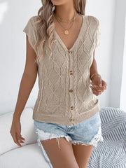 Aurélie - Cardigan Élégant Torsadé Boutonné