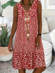 Robe d'Été Femme Fleurie Sans Manches - Julia