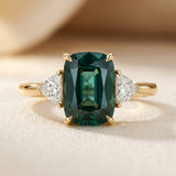 Bague Solitaire en Or Émeraude — Doumira