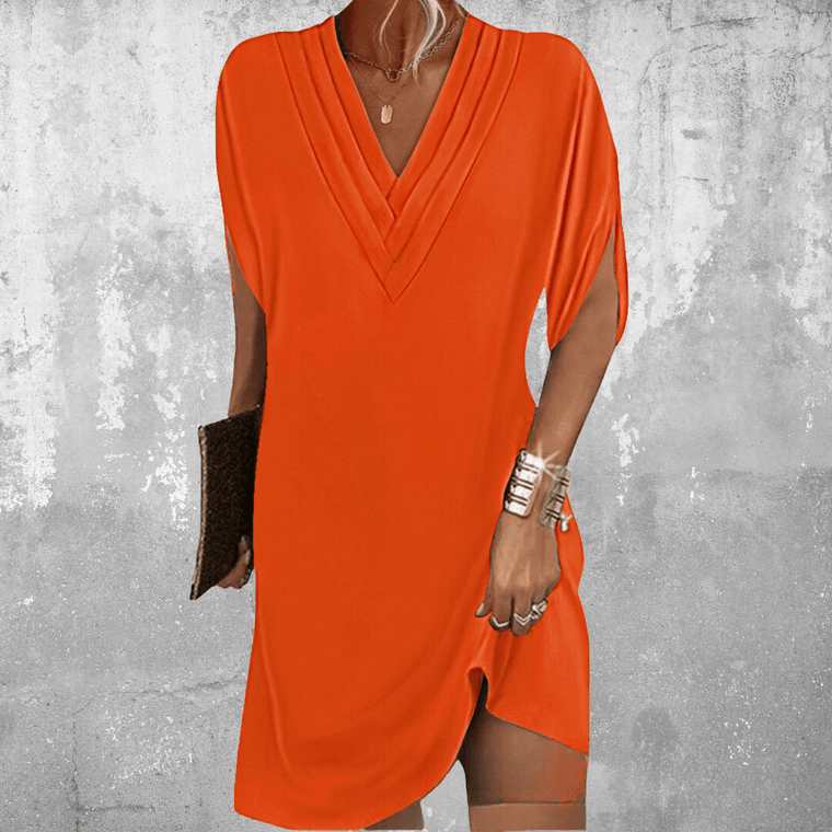 Julie - Robe Courte Femme Col V