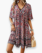 Robe Évasée À Manches Courtes Pour Femme | Midi d'été