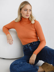 Éléonore - Pull Col Roulé Classique Intemporel Femme