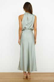 Robe Midi Femme en Satin Dos Nu - Brigitte