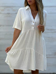 Karine - Robe Chemise Décontractée Femme