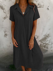 Corinne - Robe Chemise en Lin Légère